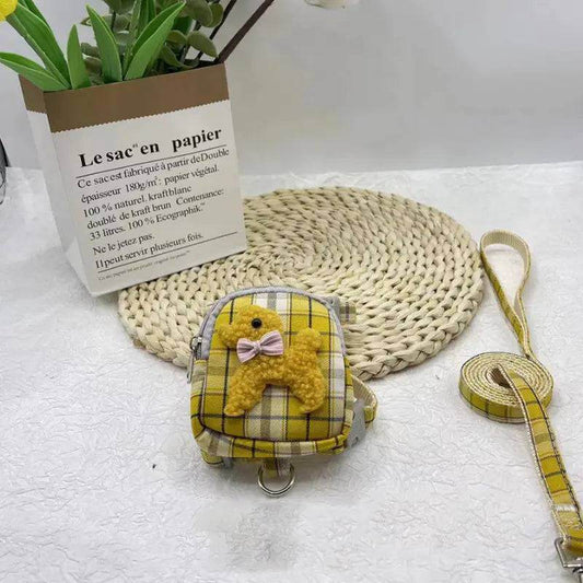 Pet Backpack with Teddy Bear and Traction Rope - FurryJoyPets