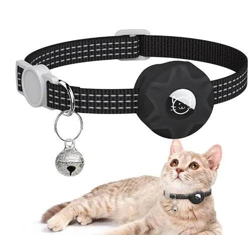 Cat Tracker Collar with Silicone Case for AirTag (One) - FurryJoyPets