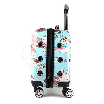 18-Inch Portable Pet Trolley with Wheels and Backpack - FurryJoyPets