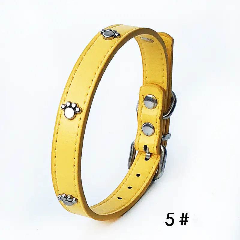 Pack of 10 PU Leather Dog Collars 1.5 inches - FurryJoyPets