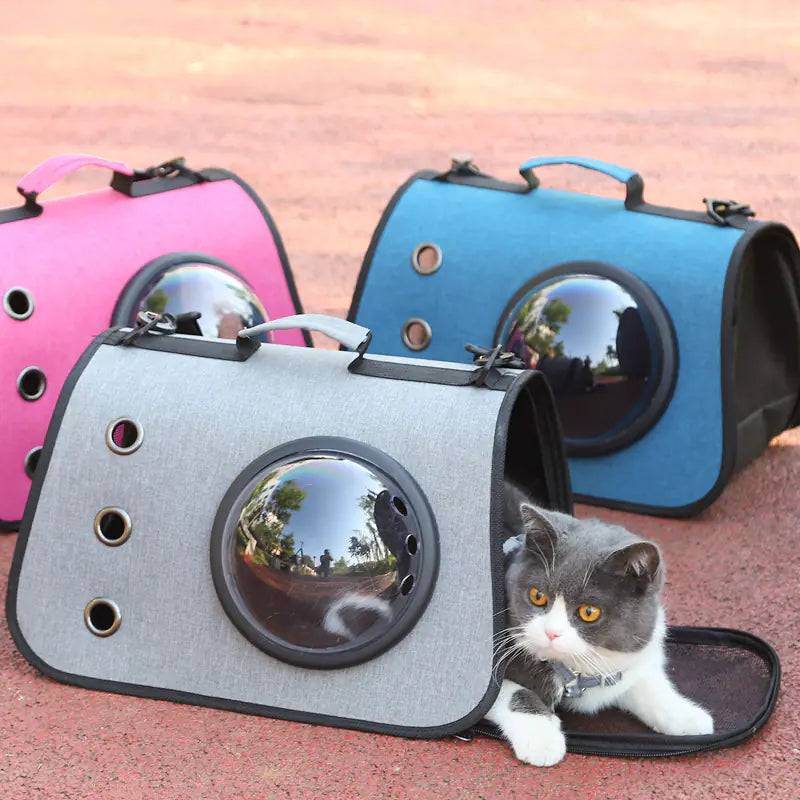 Foldable Cat Backpack with Breathable Mesh Design - FurryJoyPets