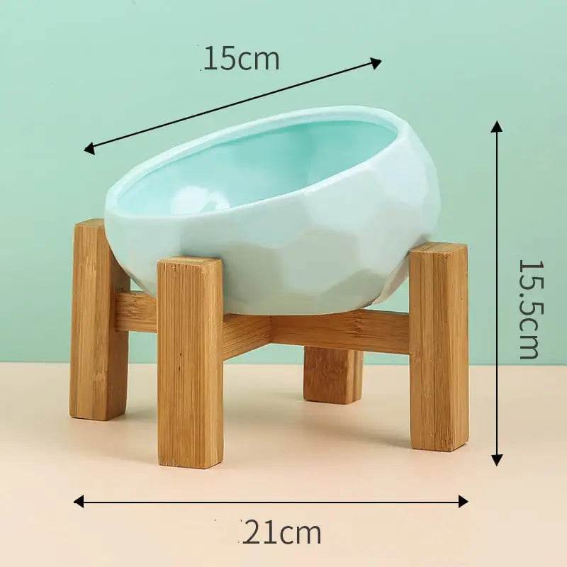 Ceramic Pet Bowl for Cats and Dogs with Oblique Mouth - FurryJoyPets