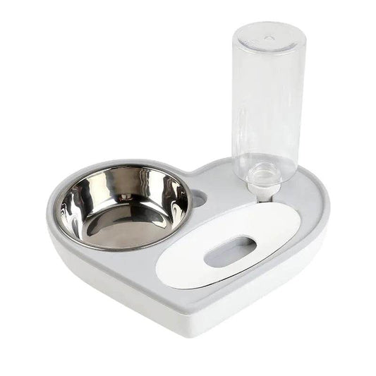 Dual-Use Cat and Dog Double Bowl with Non-Wet Design - FurryJoyPets