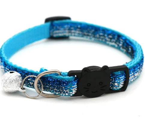 Adjustable Colorful Cat Collar with Bell for Pets - FurryJoyPets