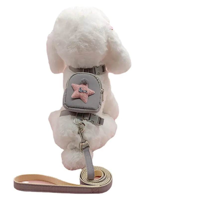 Adjustable Dog Traction Rope with Backpack Accessories - FurryJoyPets