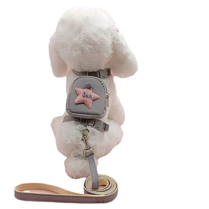 Adjustable Dog Traction Rope with Backpack Accessories - FurryJoyPets