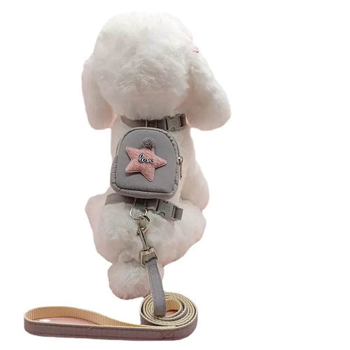 Adjustable Dog Traction Rope with Backpack Accessories - FurryJoyPets