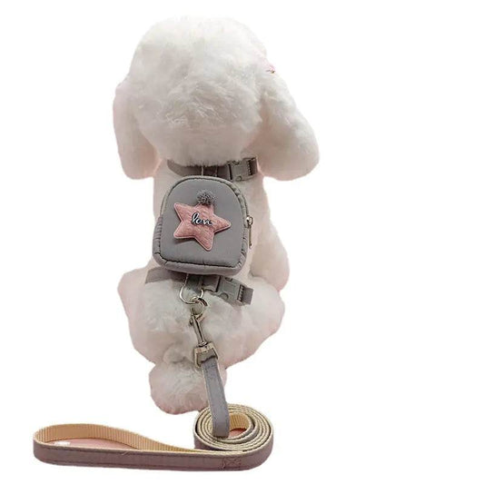 Adjustable Dog Traction Rope with Backpack Accessories - FurryJoyPets
