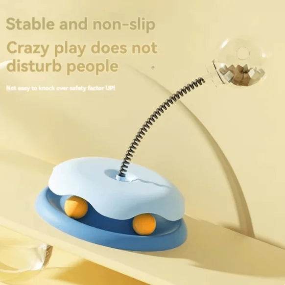 Interactive Cat Slow Feeder Toy for Food Dispensing - FurryJoyPets