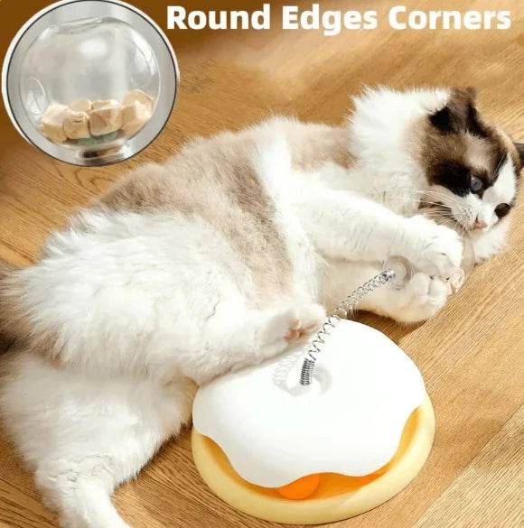 Interactive Cat Slow Feeder Toy for Food Dispensing - FurryJoyPets