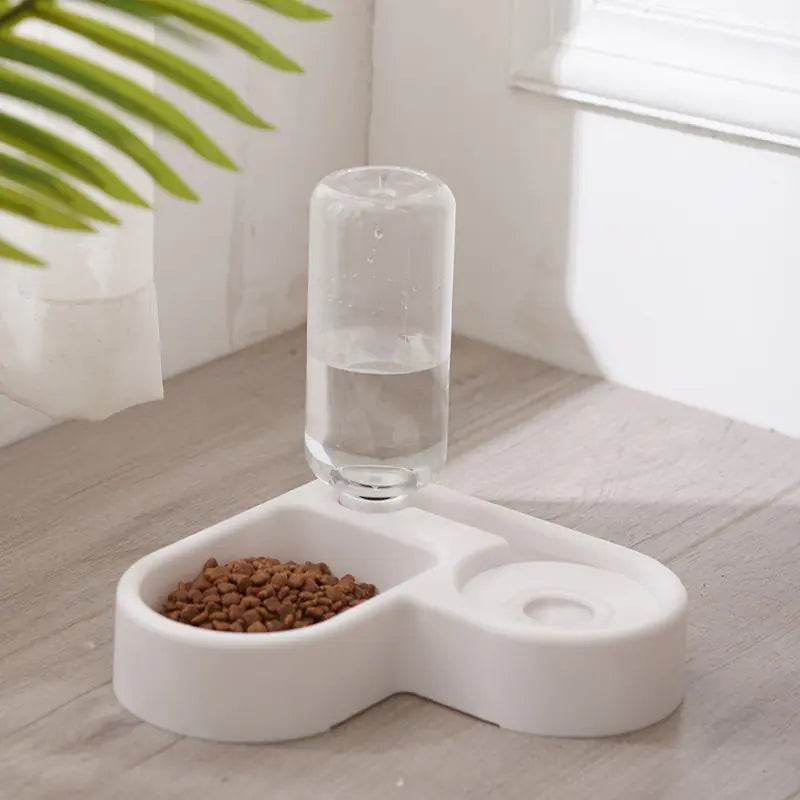 Dual-Use Cat and Dog Double Bowl with Non-Wet Design - FurryJoyPets
