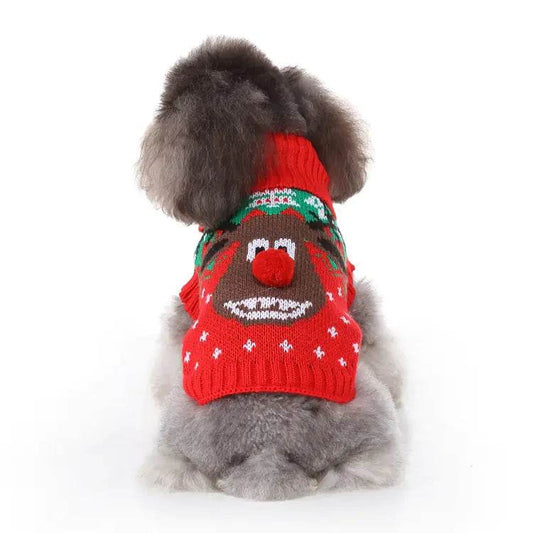 Winter Dog Skull Sweater for Christmas Wear - FurryJoyPets