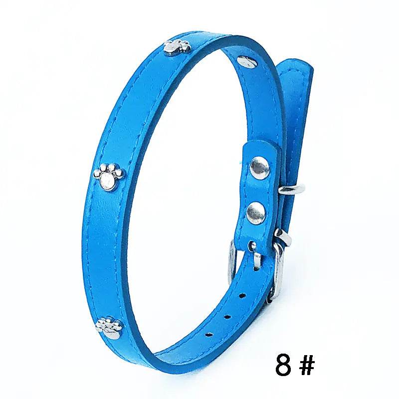 Pack of 10 PU Leather Dog Collars 1.5 inches - FurryJoyPets