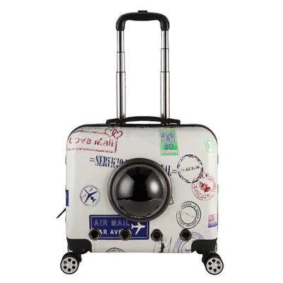 18-Inch Portable Pet Trolley with Wheels and Backpack - FurryJoyPets