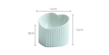 Ceramic Pet Bowl with Slanted Design for Cats - FurryJoyPets