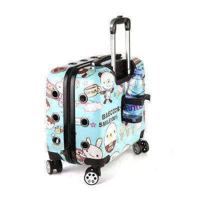 18-Inch Portable Pet Trolley with Wheels and Backpack - FurryJoyPets