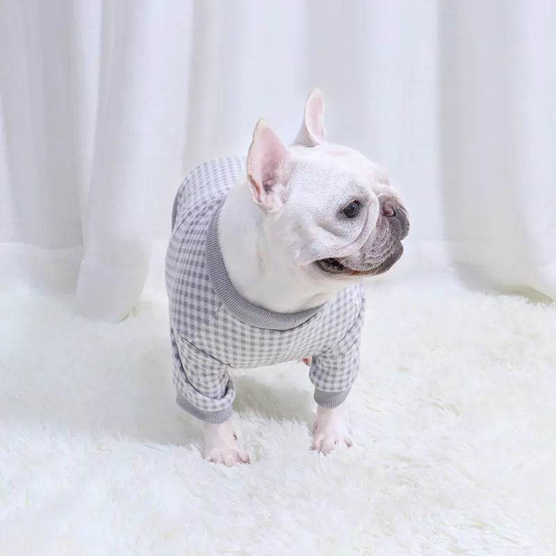 Fadou Plus Velvet Plaid Dog Sweater for Fall/Winter - FurryJoyPets