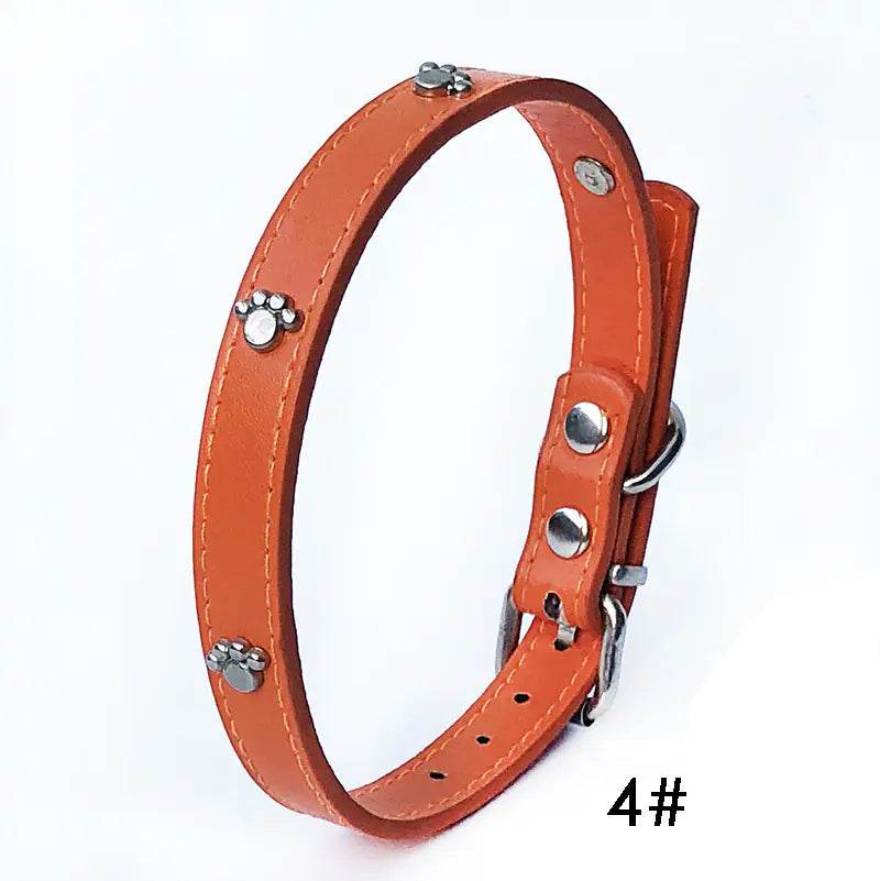 Pack of 10 PU Leather Dog Collars 1.5 inches - FurryJoyPets