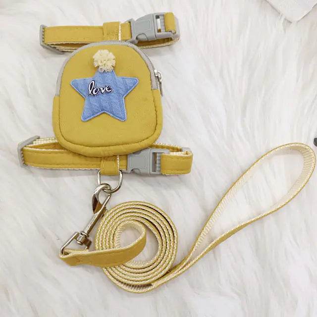 Adjustable Dog Traction Rope with Backpack Accessories - FurryJoyPets